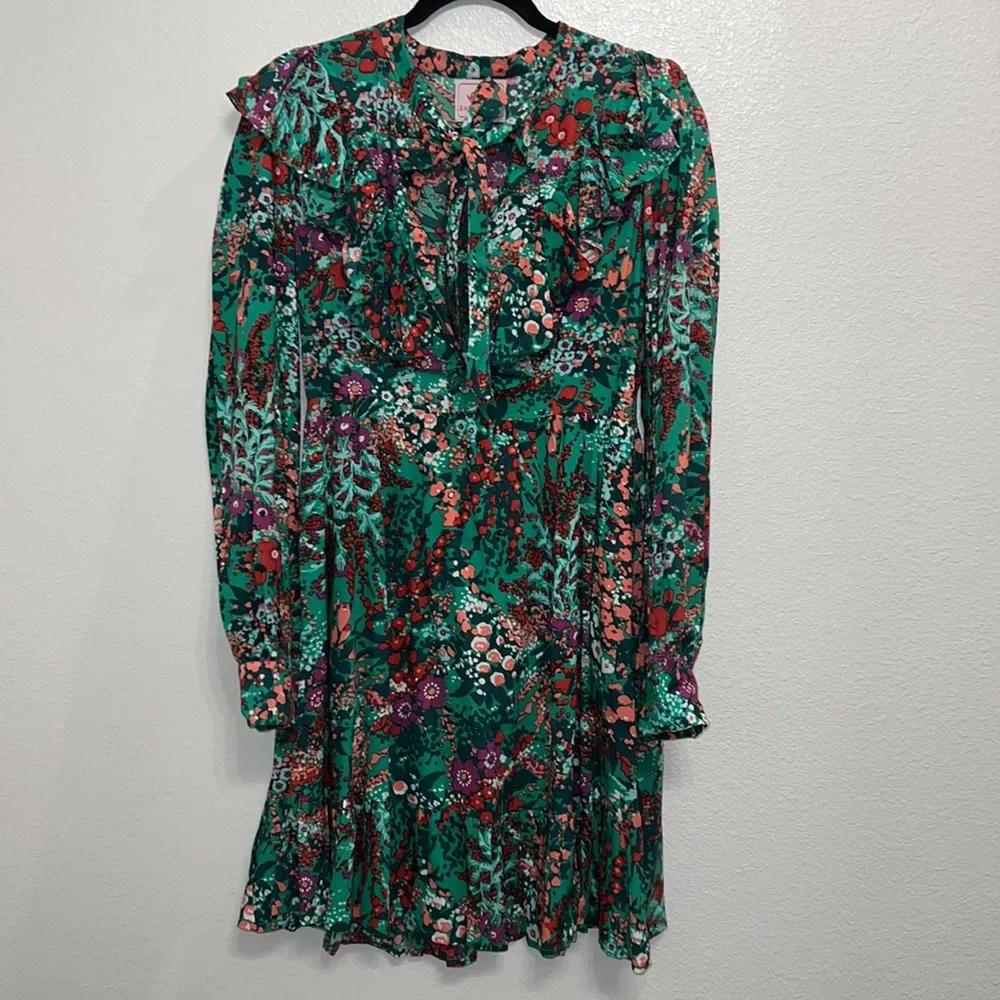 Banjanan Liberty Floral Tie Neck Mini Dress - Picture 4 of 11